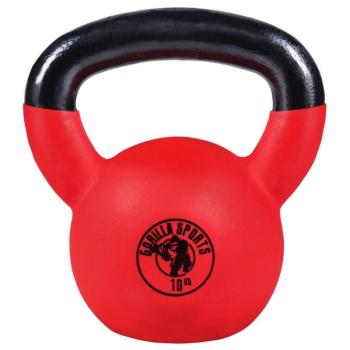 Gorilla Sports Kettlebell súlyzó gumírozott felület 10 kg kép