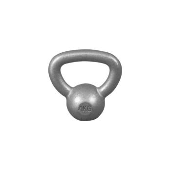 Gorilla Sports Kettlebell súlyzó öntöttvas 4 kg szürke kép