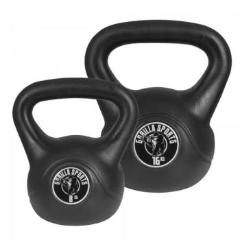 Gorilla Sports Kettlebell súlyzó szett műanyag 8/16 kg kép