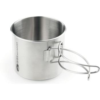 GSI GLACIER STAINLESS BOTTLE CUP/POT Rozsdamentes acélbögre, ezüst, méret kép