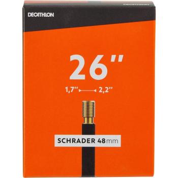 Gumibelső, 26"x1,7"-2,2", 48 mm hosszú Schrader szeleppel Decathlon kép