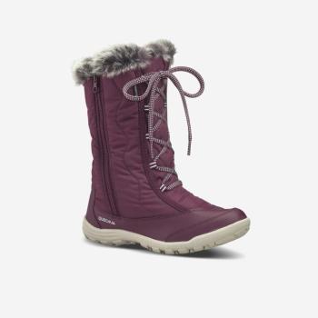 Gyerek túrahótaposó, cipzáras, meleg, vízhatlan, 30-38-as méret - SH500 Quechua kép
