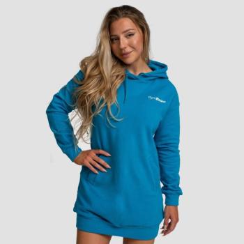 GymBeam Limitless Longline női kapucnis pulóver Aquamarine kép