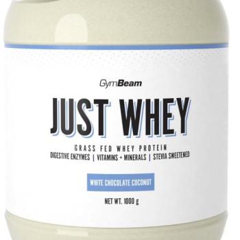 GymBeam Protein Just Whey 1000 g, white chocolate coconut kép