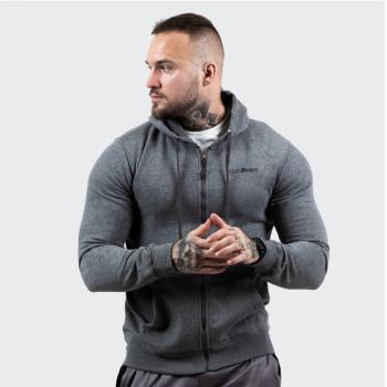 GymBeam Zipper Hoodie Grey Black pulcsi kép