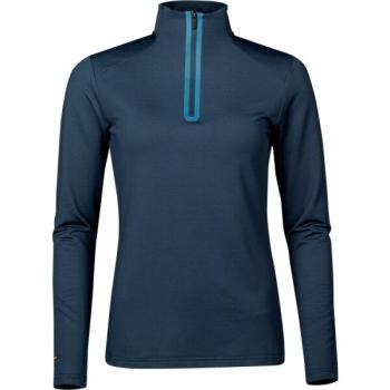 Halti MOODI HALF ZIP SHIRT W Női thermo póló, sötétkék, méret kép