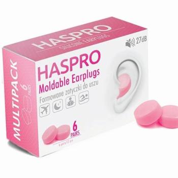 HASPRO 6P szilikon füldugó, rózsaszín kép