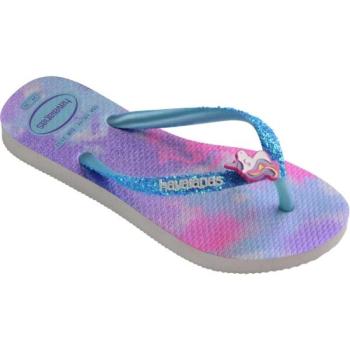 HAVAIANAS KIDS SLIM GLITTER TRENDY Lány flip-flop papucs, lila, méret 29/30 kép