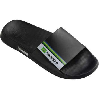 HAVAIANAS SLIDE BRASIL Uniszex papucs, fekete, méret 35/36 kép