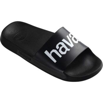 HAVAIANAS SLIDE CLASSIC LOGO MANIA Uniszex papucs, fekete, méret 35/36 kép