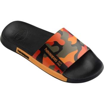 HAVAIANAS SLIDE PRINT Uniszex papucs, fekete, méret 39/40 kép