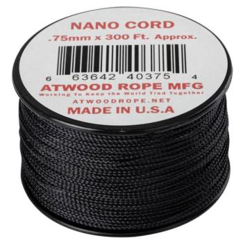 Helikon-tex Nano Cord 300FT ejtőernyős zsinór, 91 méter, fekete kép