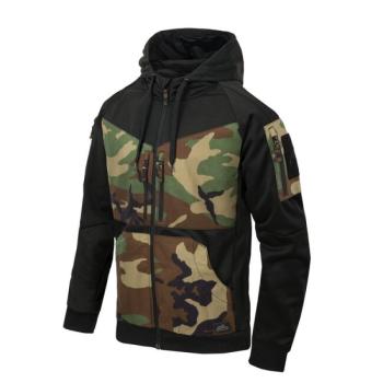 Helikon - Tex ROGUE HOODIE cipzáras pulóver BLACK/US WOODLAND kép