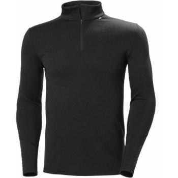 Helly Hansen LIFA MERINO MIDWEIGHT 1/2 ZIP Férfi merinó póló, fekete, méret kép