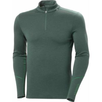 Helly Hansen LIFA MERINO MIDWEIGHT 1/2 ZIP Férfi merinó póló, sötétzöld, méret kép