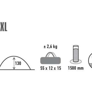 High Peak Monodome XL kupola sátor Fekete kép