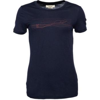 Icebreaker TECH LITE II SS TEE SKI STRIPES MIDNIGHT W Női univerzális póló, sötétkék, méret kép