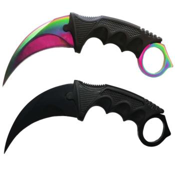 Ideallstore késkészlet, Karambit CS:GO, fekete, plusz tok és zsin... kép