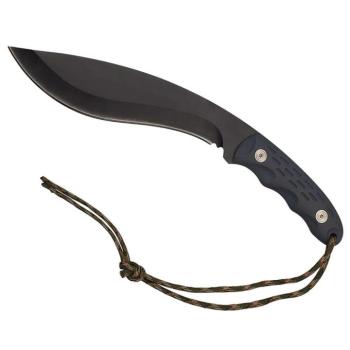 IdeallStore® machete kés, Mini Kukri, fekete, 30 cm, tokkal együtt kép