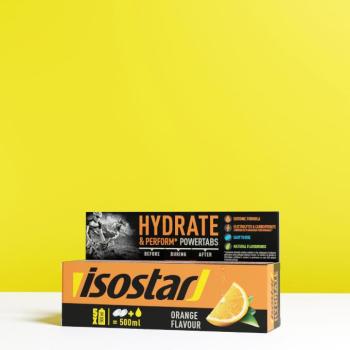 Izotóniás pezsgőtabletta Powertabs narancs, 10x12 g Isostar kép