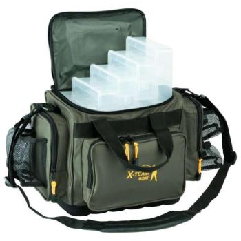 Jaxon fishing team bag + 5 boxes 47/27/30cm kép