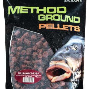 Jaxon method ground pellets strawberry-fish 1kg 12mm kép