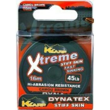 K-Karp Dyna Tex Xtreme Stiff 16 m 25 lb camo barna előkezsinór kép