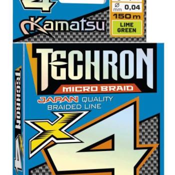 Kamatsu techron micro braid x4 lime green 0.03/150m pe 0.1 kép