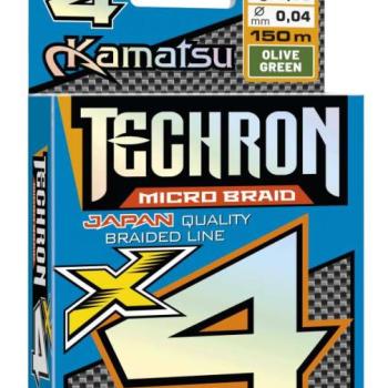 Kamatsu techron micro braid x4 olive green 0.03/150m pe 0.1 kép