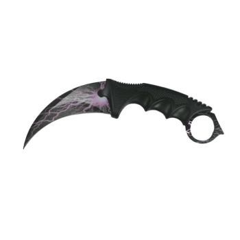 Karambit, Purple Lightning, Kés, rozsdamentes acél, 18.5 cm BLOCK kép