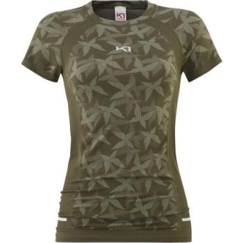 KARI TRAA BUTTERFLY TEE Női varrásmentes funkcionális póló, khaki, méret kép