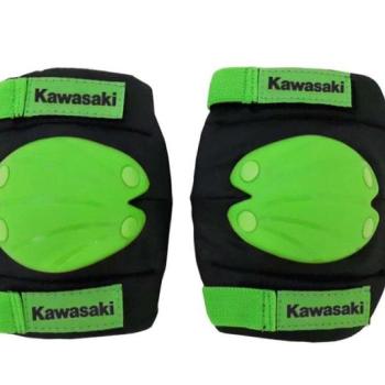 Kawasaki KX-PROT-GRN_L Könyök és térdvédő - Fekete/Zöld (L) kép