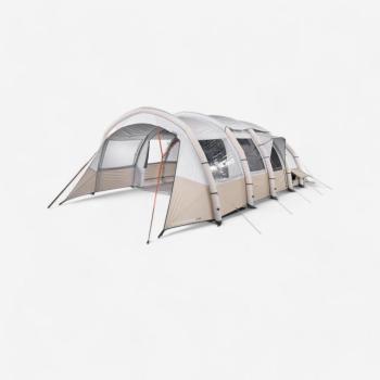 Kempingsátor, felfújható, 6 személyes, 3 hálófülkével - Air Seconds 6.3 XXL F&B Quechua kép