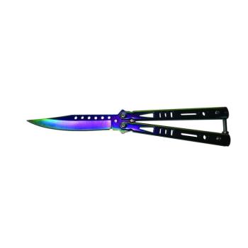 Kés, Pillangókés, Balisong, Butterfly, Rainbow Class, 21,5 cm, tö... kép