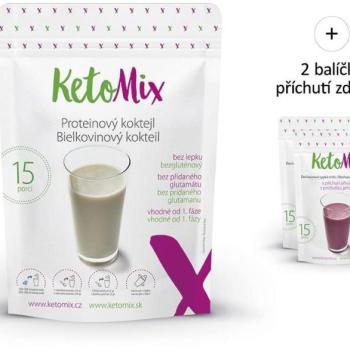 KETOMIX Fehérje koktél Csokoládé, vanília 450 g (15 adag) kép