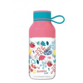 Kids Ice Flowers BPA mentes műanyag kulacs pánttal 430ml - Quokka kép