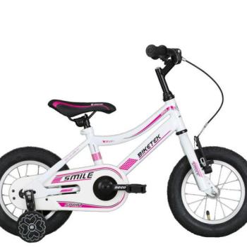 Koliken Biketek Smile gyerek Kerékpár 12&quot; - fehér-rózsaszín  kép