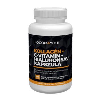 Kollagén+Hyaluron+C-vitamin kapszula, 100 db - Biocom kép