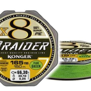 Konger braider x8 fluo green 0.06/150m kép