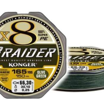 Konger braider x8 olive green 0.10/150m kép