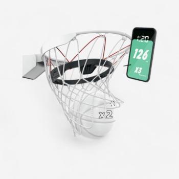 Kosárlabda dobásérzékelő gyűrű, alkalmazáshoz csatlakoztatható - Basketball Play Tarmak kép