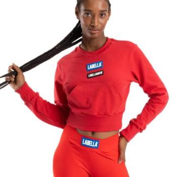 LABELLAMAFIA Women‘s Sweatshirt Go On Red kép