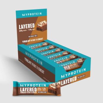 Layered Protein Bar szelet - 12 x 60g - Triple Chocolate Fudge kép