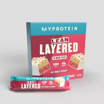 Lean Layered Bar - 6 x 40g - White Chocolate and Raspberry kép