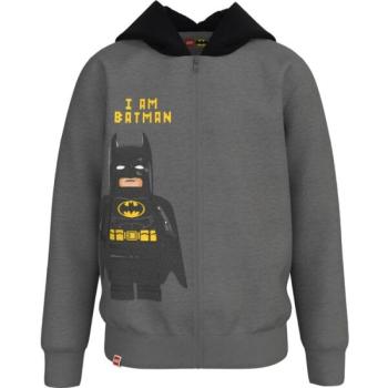 LEGO&reg; kidswear CARDIGAN W. HOOD Fiú cipzáras pulóver, sötétszürke, méret kép