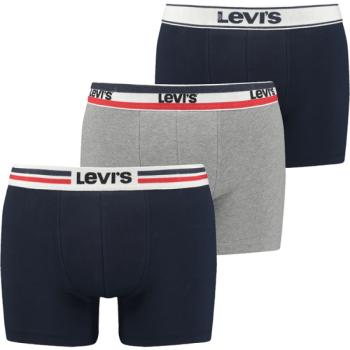 Levi's&reg; GIFTBOX ICONIC COTTON WB BOXER BRIEF 3P Férfi bokszeralsó, sötétkék, méret kép