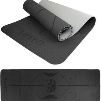 LIFEFIT YOGA MAT LOTOS DUO, 183x58x0,6 cm, fekete kép