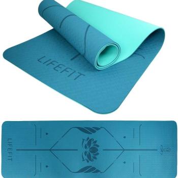 LIFEFIT YOGA MAT LOTOS DUO, 183x58x0,6 cm, türkiz kép