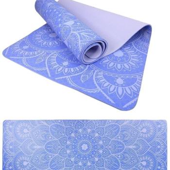 LIFEFIT YOGA MAT MANDALA DUO, 183x58x0,6 cm, kék kép