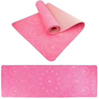 LIFEFIT YOGA MAT MANDALA DUO, 183x58x0,6 cm, rózsaszín kép